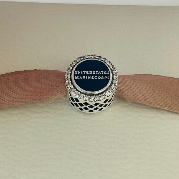 Pandora USMC Marine Corps Exclusive Pandora Dangle Bead Charm - Picture 4 of 4